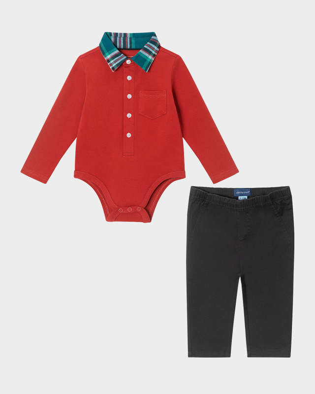 Boy's Combo Shirtzie & Pants Set, Size Newborn-24